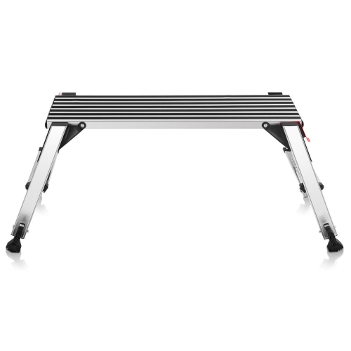 Goplus 330lbs Aluminum Step Stool Folding Bench Work Platform Non-slip Drywall Ladder