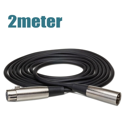 ISTAR Flexible Premier Series 3 Pin XLR Male to XLR Female Cable 2 Meter XLR Cable Microphone Extension Balanced Audio Cable for Phantom Power,