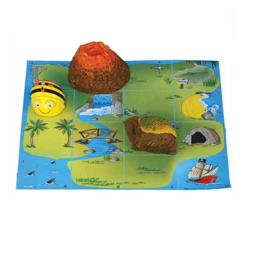 MERCONNET TTS Bee-Bot Programmable Robot Toy, City Floor Placemats Toy Fantasy Island Floor Placemats