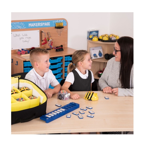 TTS Bee-Bot/Blue-Bot Programmable Robot Toy City Floor Placemats Hive Storage Bag with 6-Blue-Bots & Docking Station