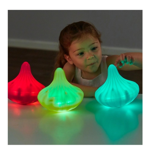 TTS Light Up Twist and Turn Spinning Top Toy with LED- Plastic, 157mm diameter x 150 mm height