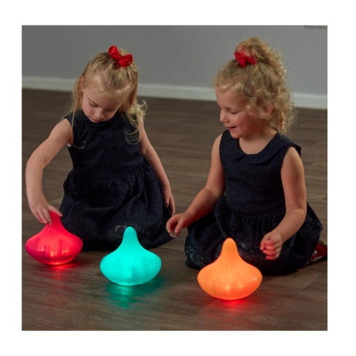 TTS Light Up Twist and Turn Spinning Top Toy with LED- Plastic, 157mm diameter x 150 mm height