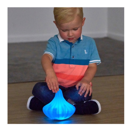 TTS Light Up Twist and Turn Spinning Top Toy with LED- Plastic, 157mm diameter x 150 mm height