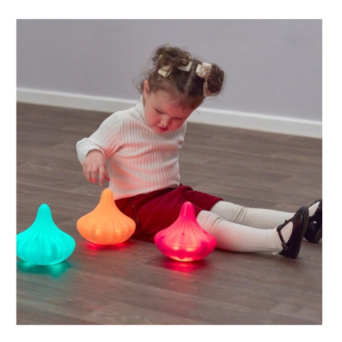 TTS Light Up Twist and Turn Spinning Top Toy with LED- Plastic, 157mm diameter x 150 mm height