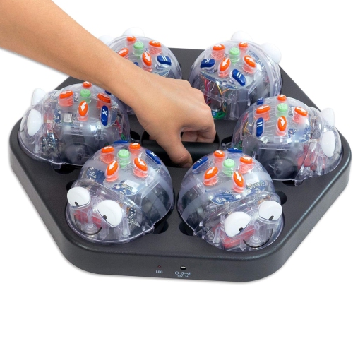 Blue-Bot Programmable Toy Robot Class Pack, New See & Say Version, Bluetooth Coding Robots for Kids 3 Years and up - 6-pcs Blue-Bots with FREE 1-pc