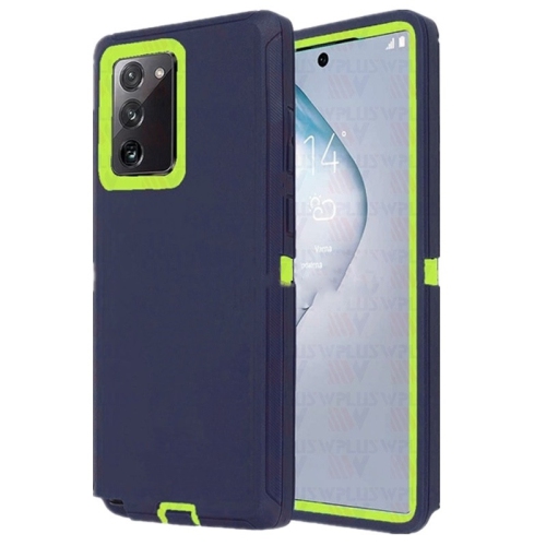 【CSmart】 Anti-Drop Triple 3 Layers Shockproof Heavy Duty Defender Hard Case for Samsung Galaxy Note 20, Lime