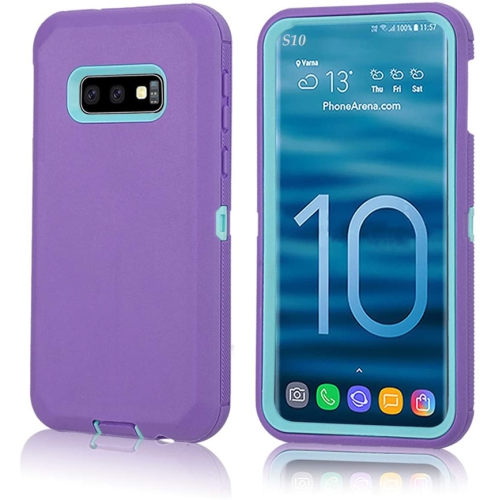 【CSmart personnalisé de protection contre les chutes triple de 3 couches, étui rigide antichoc robuste Defender pour Galaxy S10e de Samsung, violet