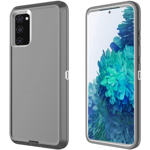 【CSmart】 Anti-Drop Triple 3 Layers Shockproof Heavy Duty Defender Hard Case for Samsung Galaxy S20 FE, Grey