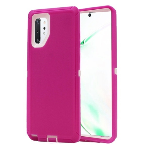 【CSmart】 Anti-Drop Triple 3 Layers Shockproof Heavy Duty Defender Hard Case for Samsung Galaxy Note 10 Plus 10+, Hot Pink