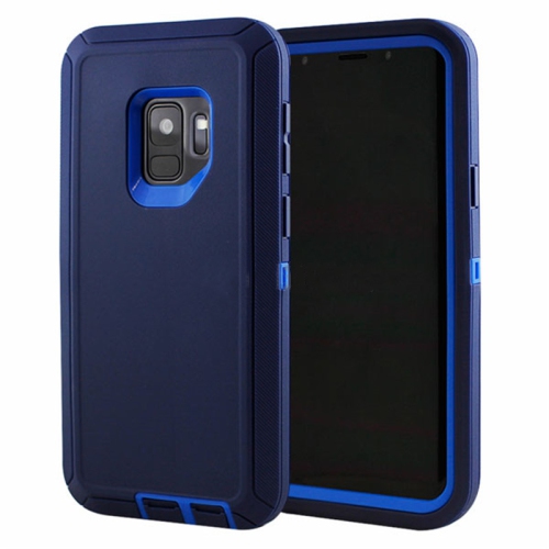 【CSmart】 Anti-Drop Triple 3 Layers Shockproof Heavy Duty Defender Hard Case for Samsung Galaxy S9, Navy