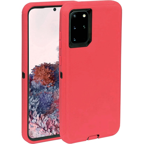 【CSmart personnalisé de protection contre les chutes triple de 3 couches, étui rigide antichoc robuste Defender pour Galaxy S20 de Samsung, rouge