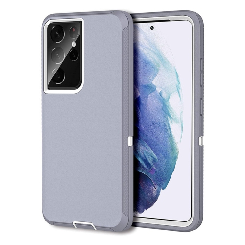 【CSmart】 Étui Coque rigide anti-chute triple 3 couches antichoc robuste Defender pour Samsung Galaxy S20, gris