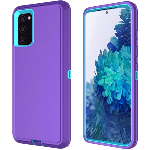 【CSmart】 Anti-Drop Triple 3 Layers Shockproof Heavy Duty Defender Hard Case for Samsung Galaxy S20 FE, Purple