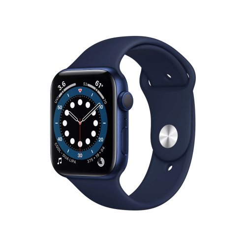 Apple Watch Series 6 (GPS) 40mm Blue Aluminum Case with Deep Navy Sport  Band - New