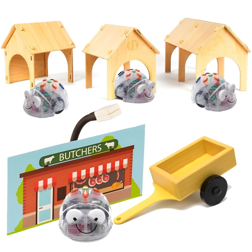 TTS Blue-Bot Floor Bundle Floor Educational Fun Robot Toy - Programmable Robot Toys for Kids, City Floor Placemats | Above 3 years toy