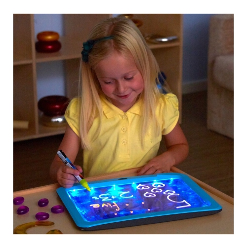 TTS Illuminated Erasable LED Message Writing Boards with Rechargeable Docking Station Ideal for Encouraging Young Children | Wipe Surface | Pack of 4