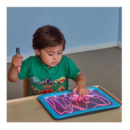 TTS Illuminated Erasable LED Message Writing Boards with Rechargeable Docking Station Ideal for Encouraging Young Children | Wipe Surface | Pack of 4