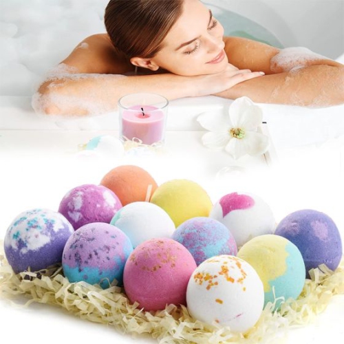 ISTAR  Bath Bombs 12 PCs Gift Set, Handmade Natural & Organic Bath Bomb \w Rich Bubbles And Colors, Idea Valentine's Day Gift For