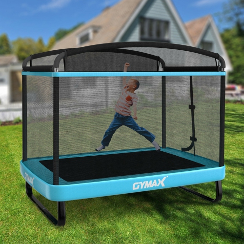 Gymax 6FT Kids Recreational Trampoline W/Swing Safety Enclosure Indoor/Outdoor