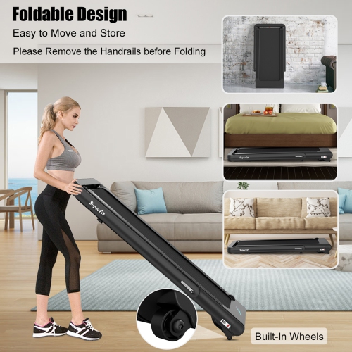 Gymax 2 in 1 Folding Treadmill 4.75HP Running Machine w/ APP & Remote Control