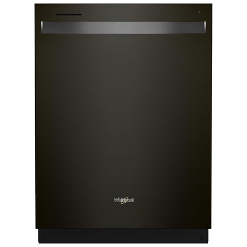 Whirlpool 24" 47dB Built-In Dishwasher w/ Stainless Steel Tub & Third Rack (WDT970SAKV) - Black Stainless