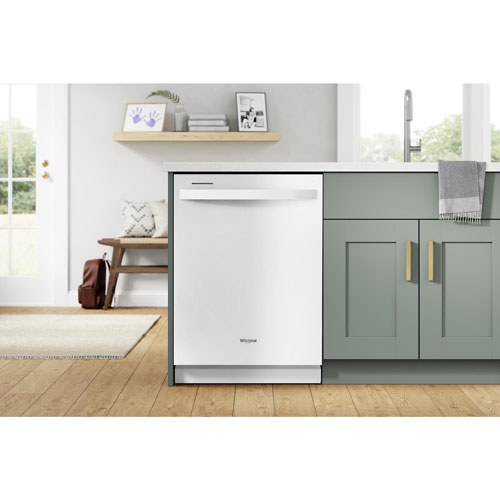 Lave-vaisselle encastrable 24 po 50 dB avec cuve en inox de Whirlpool - Blanc
