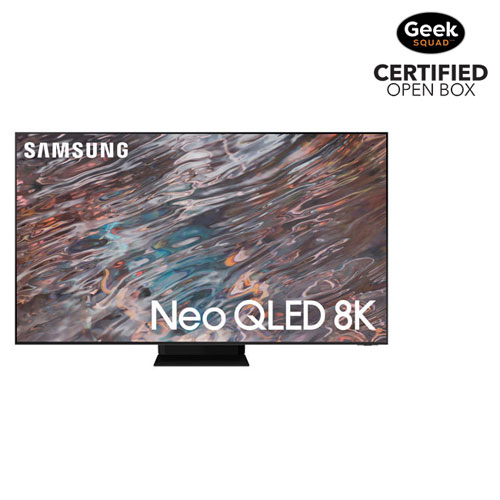Open Box - Samsung 75" 8K UHD HDR QLED Tizen OS Smart TV - 2021 - Stainless Steel