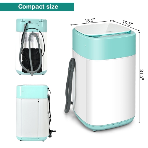 Costway 8lbs Portable Fully Automatic Washing Machine W/ Drain Pump