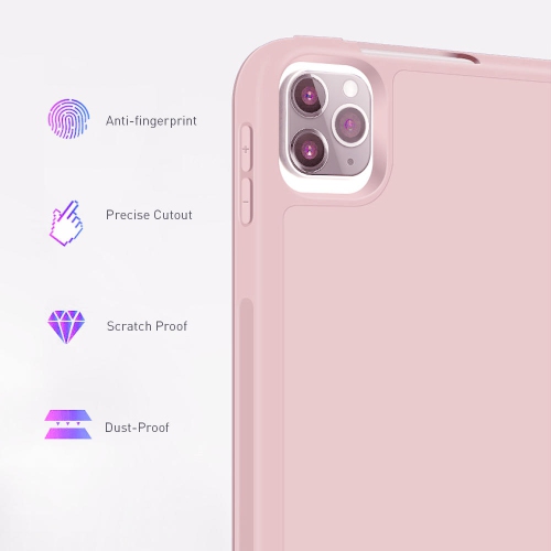 iPad Pro 11" 2020 Leather Shockproof Case with Pencil Holder - PrimeCables® - Pink