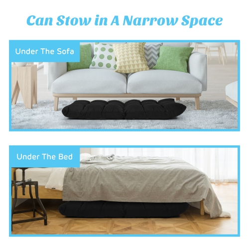 Costway Adjustable 14-Position Floor Chair Folding Lazy Gaming Sofa Lounge Chair