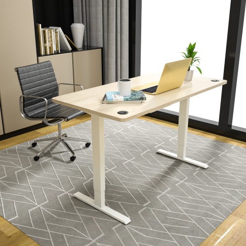 Costway Universal Tabletop for Standard & Standing Desk Frame Natural