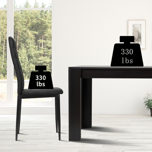 Gymax 9pcs Dining Set Wood Table and 8 Fabric Chairs Home Kitchen Modern