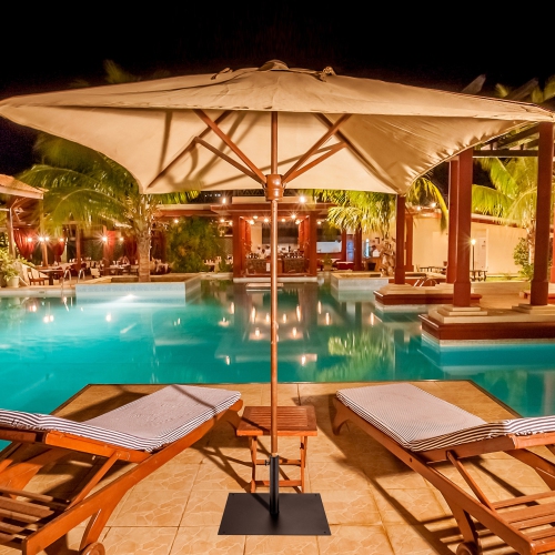 Gymax Square Weighted Patio Umbrella Base Stand 40 lbs Outdoor w/ 3 Adapters