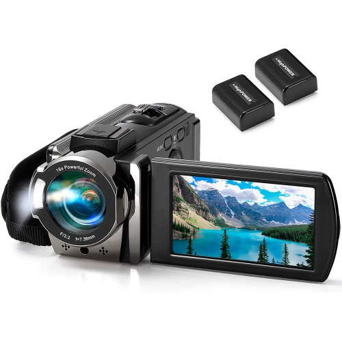 Kimire 1080P HD 24MP Digital Video Camera Camcorder With 16X Digital Zoom - Black