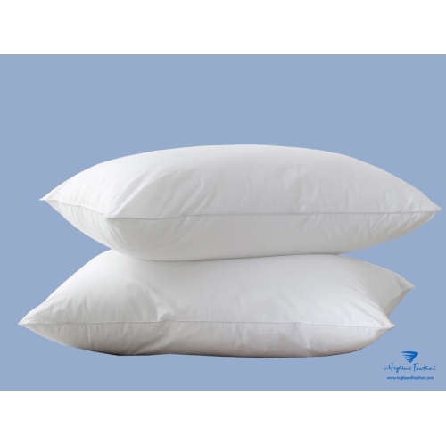 Image 1 de 1.. Highland Feather – Oreiller en duvet d’oie blanche hongrois, 750 fils/po2, enveloppe en coton pur, 700 fils/po2, soutien confortable et doux, moyen,