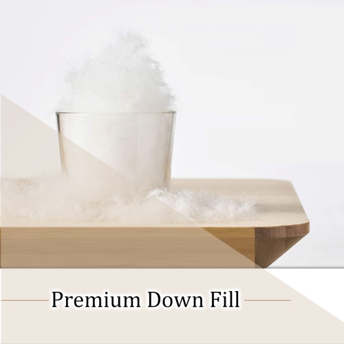 Highland Feather 600 Fill Power White Goose Down Pillow 700TC Pure Cotton Casing VAASA Soft and Comfy Support Soft Standard Size 14 oz One Pillow