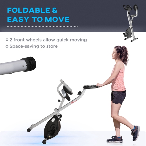 Soozier – vélo d'exercice pliable avec résistance magnétique à 8