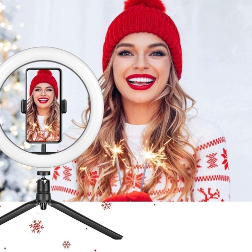 Ring Light LED Dimmable Lamp Selfie Ring Light with Tripod Stand for YouTube Video, Led Camera Ringlight for Live Stream, Makeup