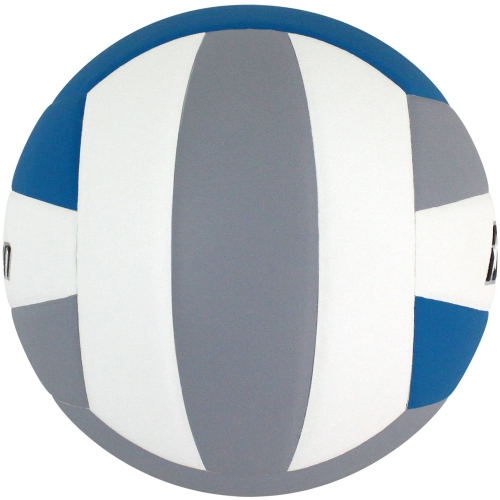 Baden LEXUM Ballon de Volley Intérieur en Microfibre - Balle de Jeu Officielle Approuvé par la NFHS, Gris/Bleu/Blanc