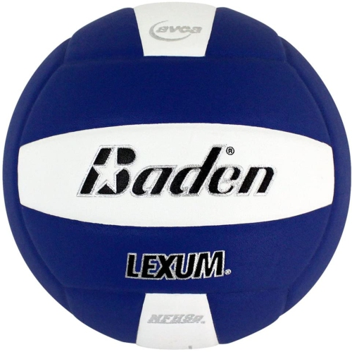 BADEN  Lexum Indoor Microfiber Volleyball - Official Nfhs Approved Game Ball, Royal Blue/white