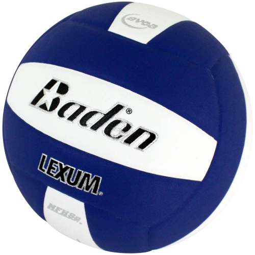 Baden LEXUM Indoor Microfiber Volleyball - Official NFHS Approved Game Ball, Royal Blue/White