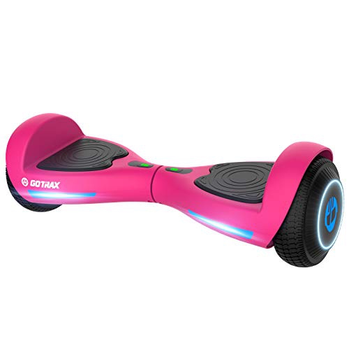 GOTRAX FX3 Hoverboard with LED 6.5 inch Wheels, UL2272 Certified, 25.2V 2.6Ah Big Capacity Lithium-Ion Battery, Dual 200W Motor up to 10km/h(Pink)