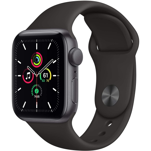 Apple Watch SE GPS 40mm Space Gray Aluminum Case with Black Sport Band Brand New