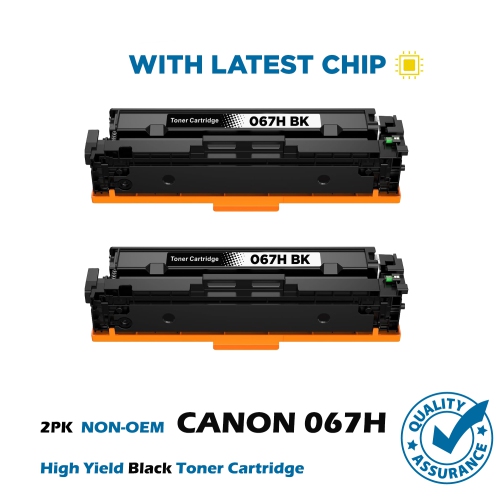 Printer Pro™ 2BK Compatible Replacement for Canon 067 CANON 067H Toner Cartridge High Yield - Color ImageClass LBP632Cdw LBP633Cdw MF652Cw MF653Cdw M