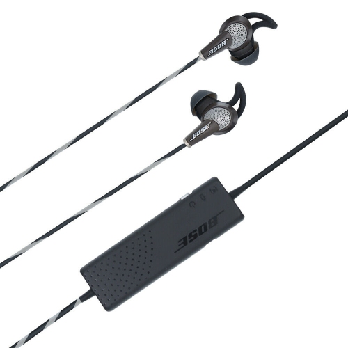 Remis à neuf - Écouteurs bouton à suppression du bruit QuietComfort 20 de Bose avec micro - Gris