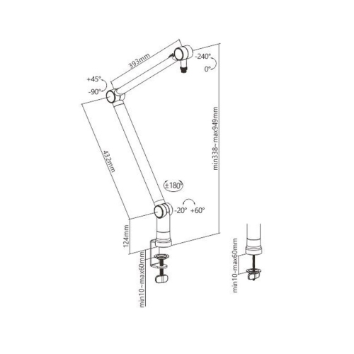 Support de microphone professionnel à perche MS06 Premium de Boost Industries pour bureau