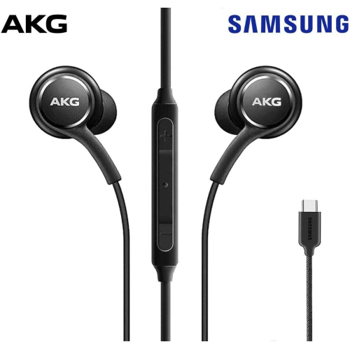 |HWS| Écouteurs stéréo à connecteur USB-C AKG casque d’écoute et micro pour S10 S20 Note 8 9 plus Samsung S9, noir