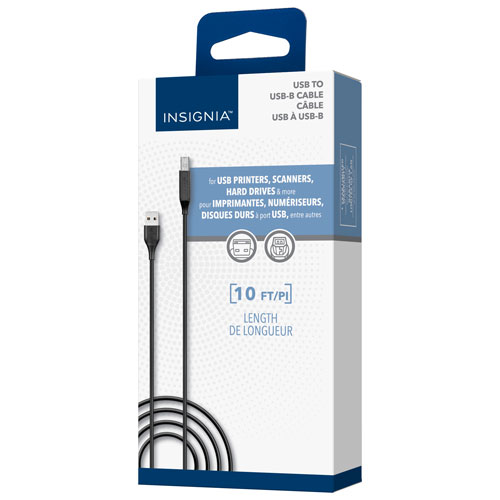 Insignia 3m USB-A to USB-B Printer Cable (NS-PC2A2B10-C)