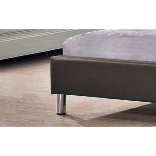 Espresso PU Upholstered King Size Platform Bed
