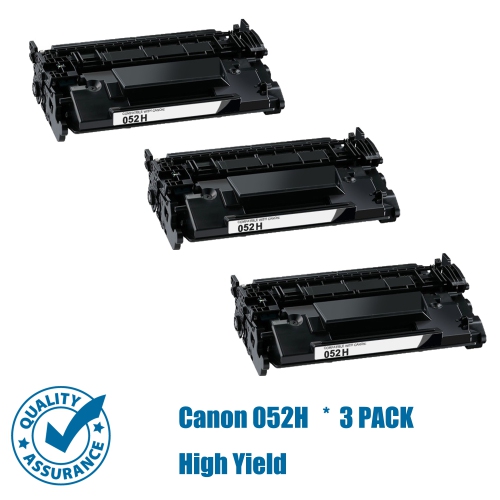 Printer Pro™ 3 Pack Canon 052H/Canon-052H/canon052h/Canon052 High Page Yield Compatible Black Toner Cartridge-Canon Printer ImageClass